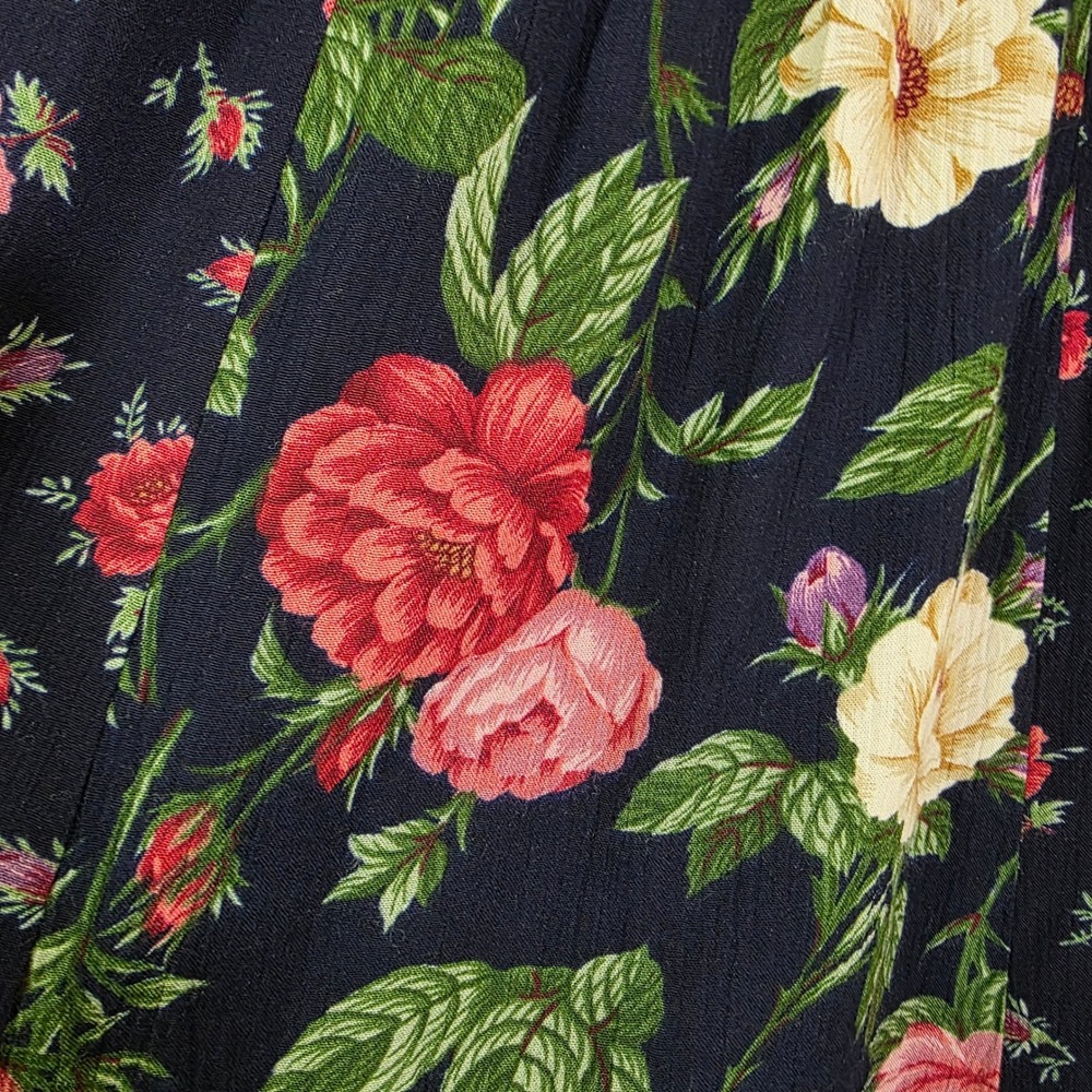 Susan Bristol Women Skirt Mix Floral Rayon Maxi Elastic Waist Vintage Boho SZ XL - Picture 10 of 10